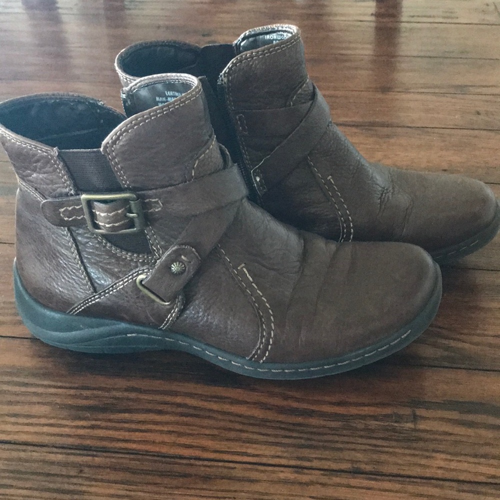 Earth Ankle Boots Ladies Size 8 Brown